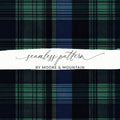 Black and Green Tartan Seamless Digital - Moore and Mountain