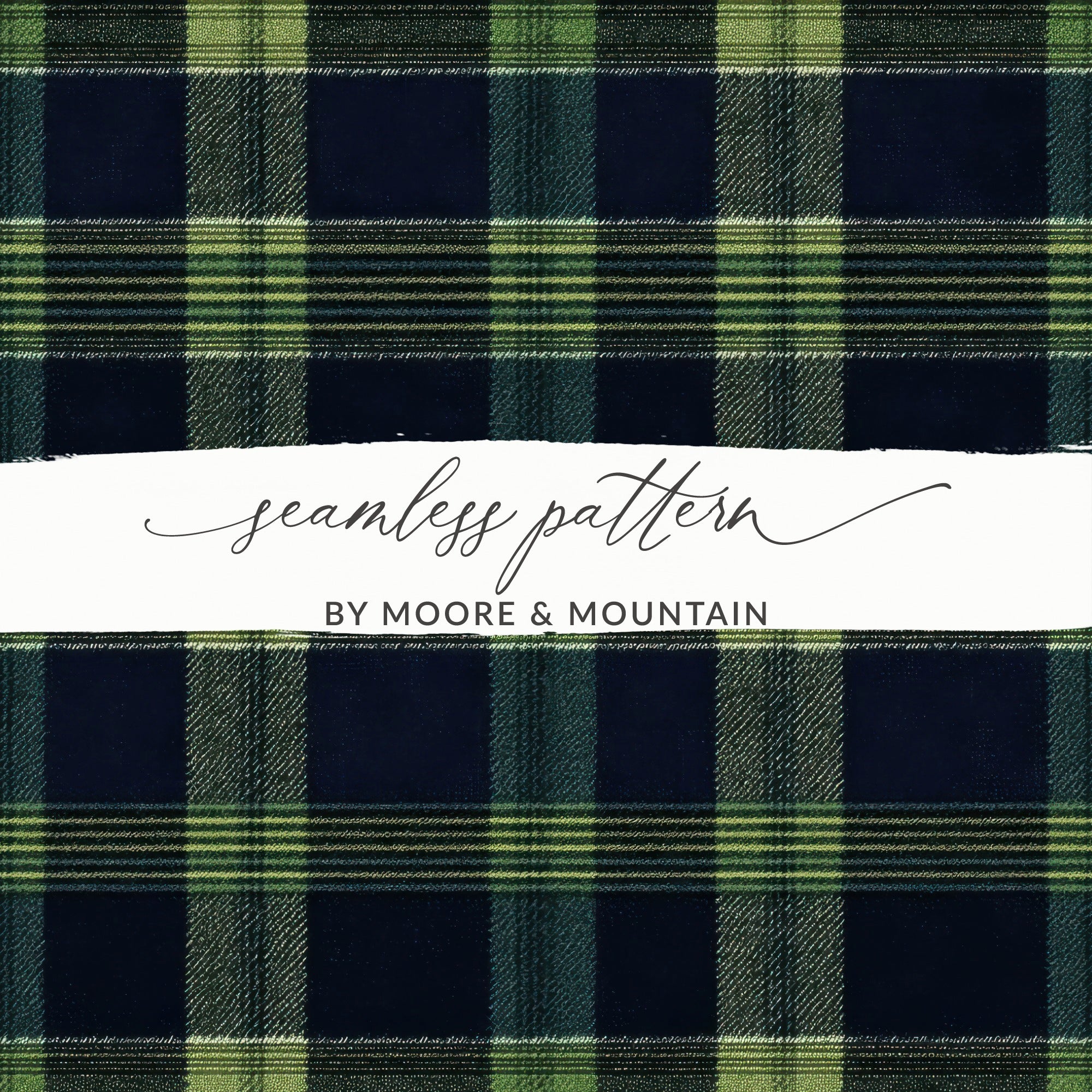 Black and Green Tartan Seamless Digital - Moore and Mountain
