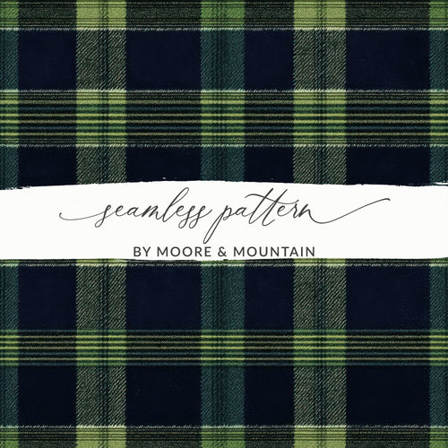 Black and Green Tartan Seamless Digital - Moore and Mountain