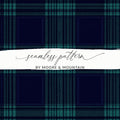 Black and Green Tartan Seamless Pattern Digital - Moore and Mountain