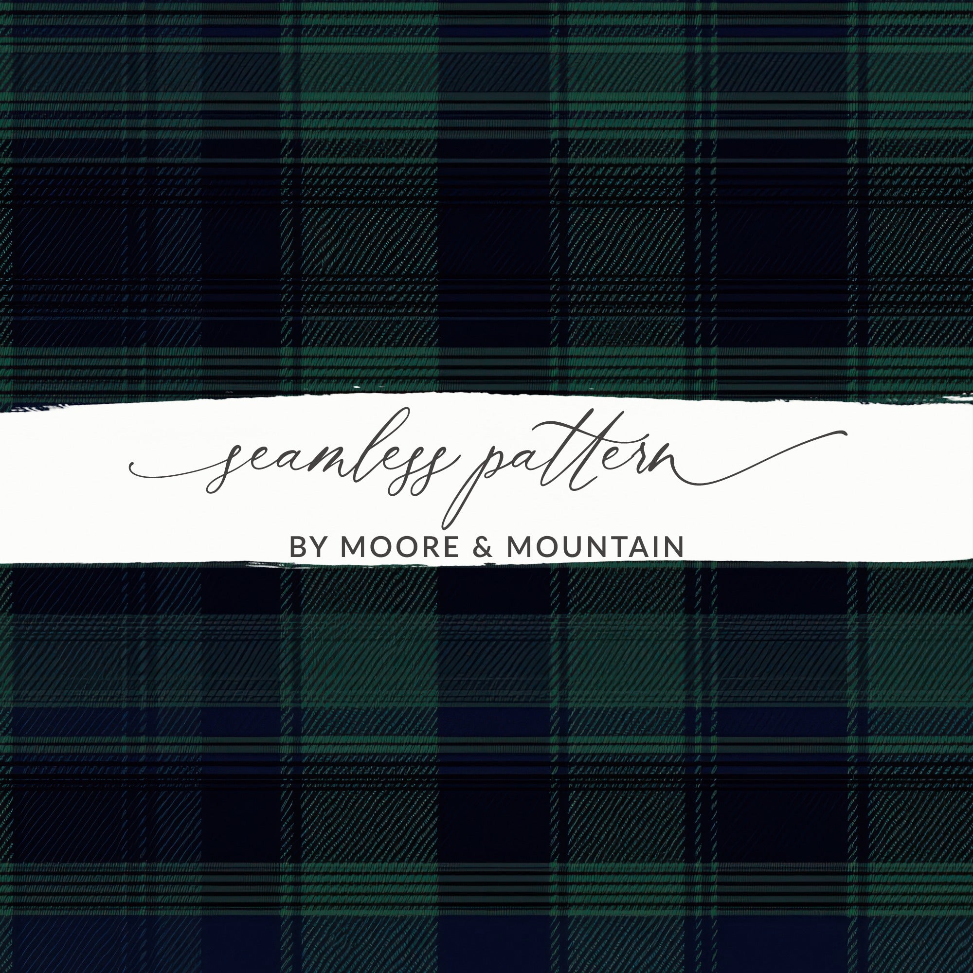 Black and Green Tartan Seamless Pattern Digital - Moore and Mountain