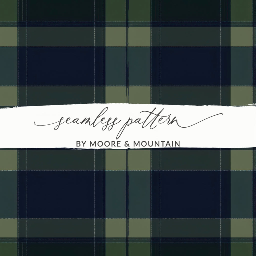 Black and Green Tartan Seamless - Moore and Mountain