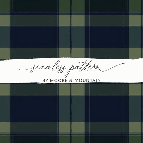 Black and Green Tartan Seamless - Moore and Mountain