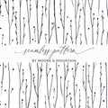 Black and White Abstract Doodle, Floral Line Art Digital Paper, Geometric Botanical Pattern, Minimalist Background, Modern Printable Design - Moore and Mountain