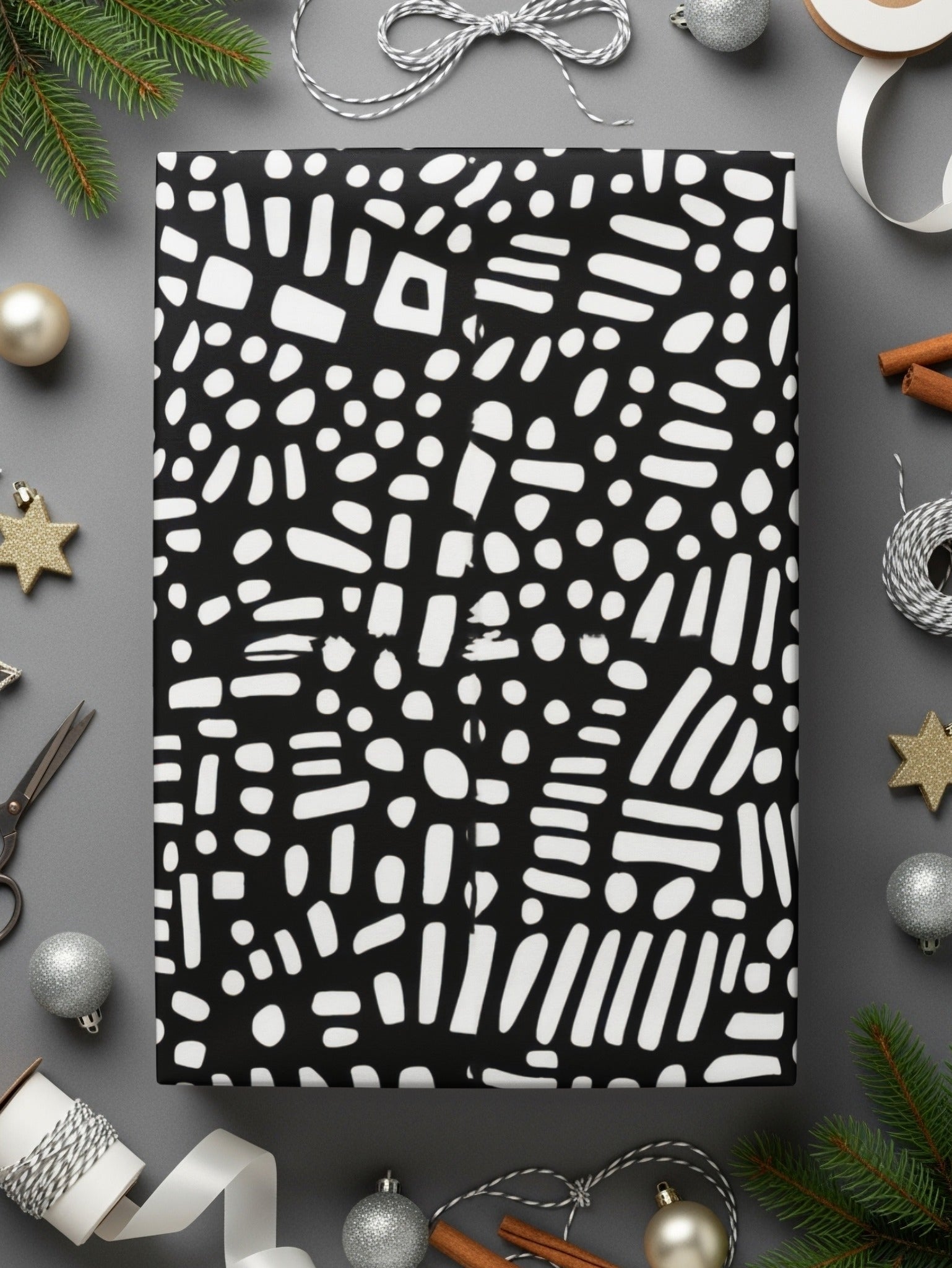 Black and White Abstract Doodle, Geometric Digital Art Print, Modern Digital Download, Printable Wall Art, Home Decor - Moore and Mountain