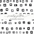 Black and White Abstract Doodle Geometric Digital Product, Minimalist Art Print, Square Pattern Digital Download - Moore and Mountain