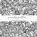 Black and White Abstract Doodle, Geometric Hills Digital Download, Modern Pattern, Seamless - Moore and Mountain
