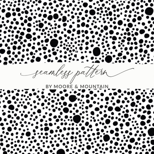 Black and White Abstract Doodle Modern Circles Pattern Simple - Moore and Mountain