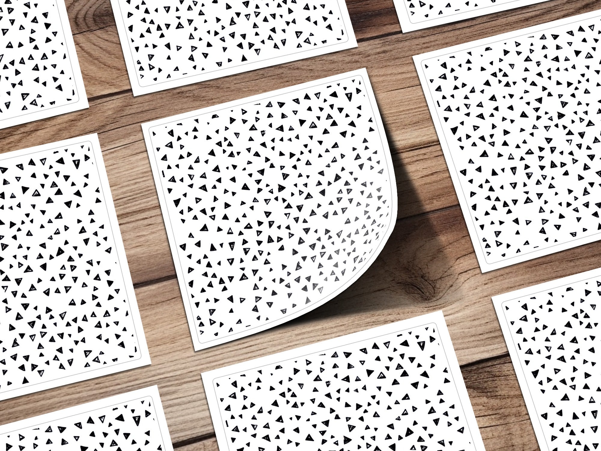 Black and White Abstract Triangles Seamless Geometric Pattern Tiny Triangles - Moore and Mountain