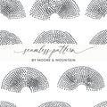 Black and White Geometric Dotted Rainbows Seamless Pattern - Moore and Mountain