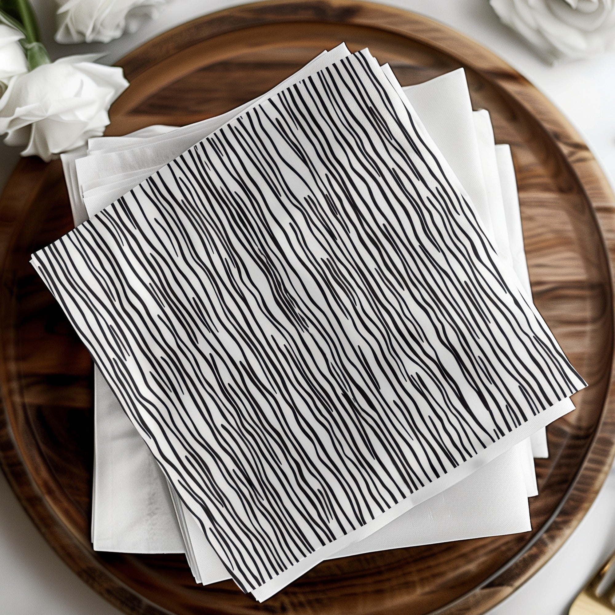 Black and White Wavy Lines Seamless Background Modern Pattern Abstract - Moore and Mountain