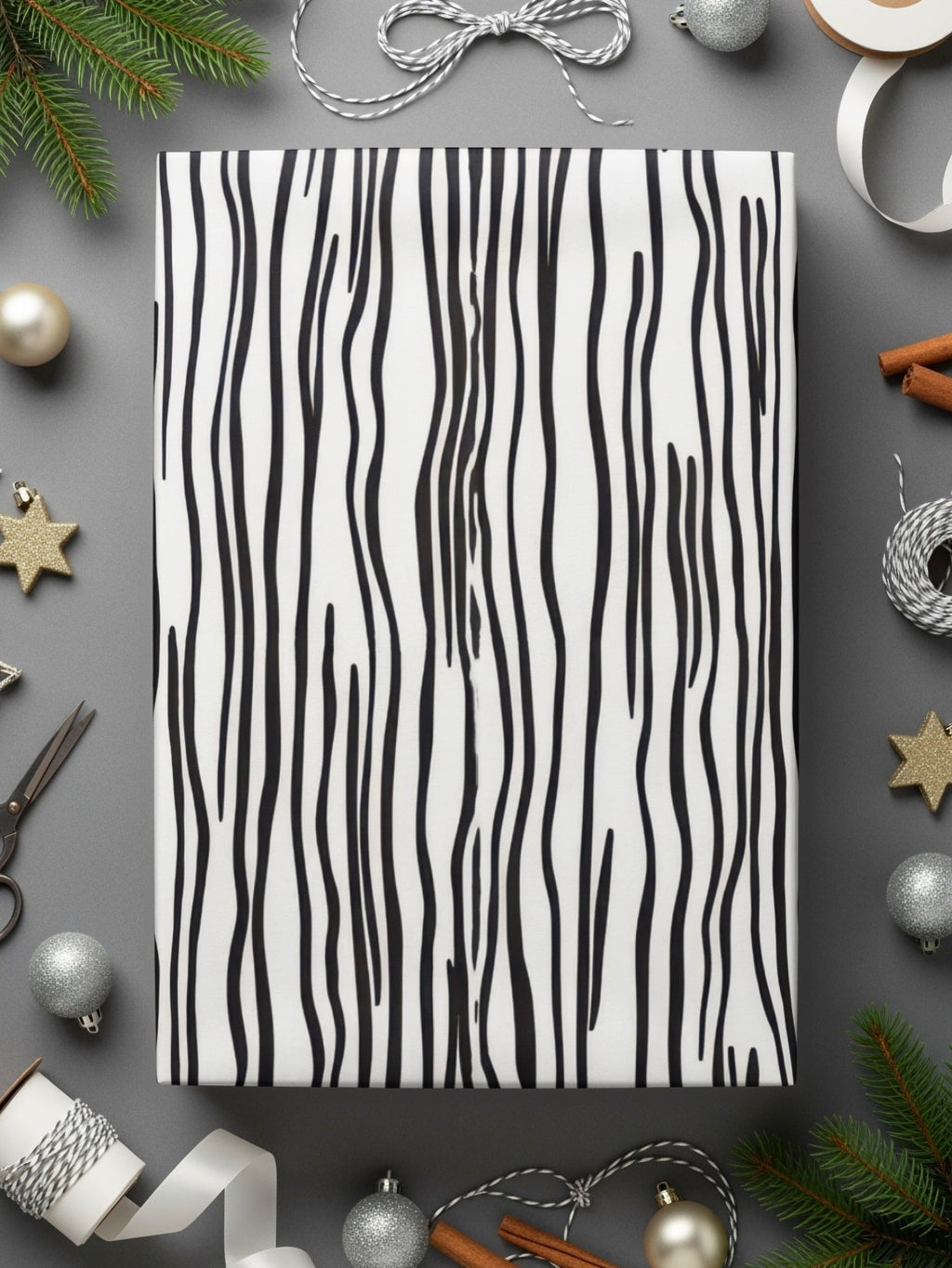 Black and White Wavy Lines Seamless Background Modern Pattern Abstract - Moore and Mountain