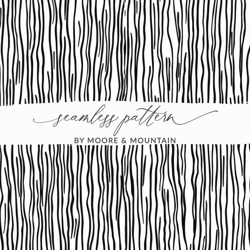 Black and White Wavy Lines Seamless Background Modern Pattern Abstract - Moore and Mountain