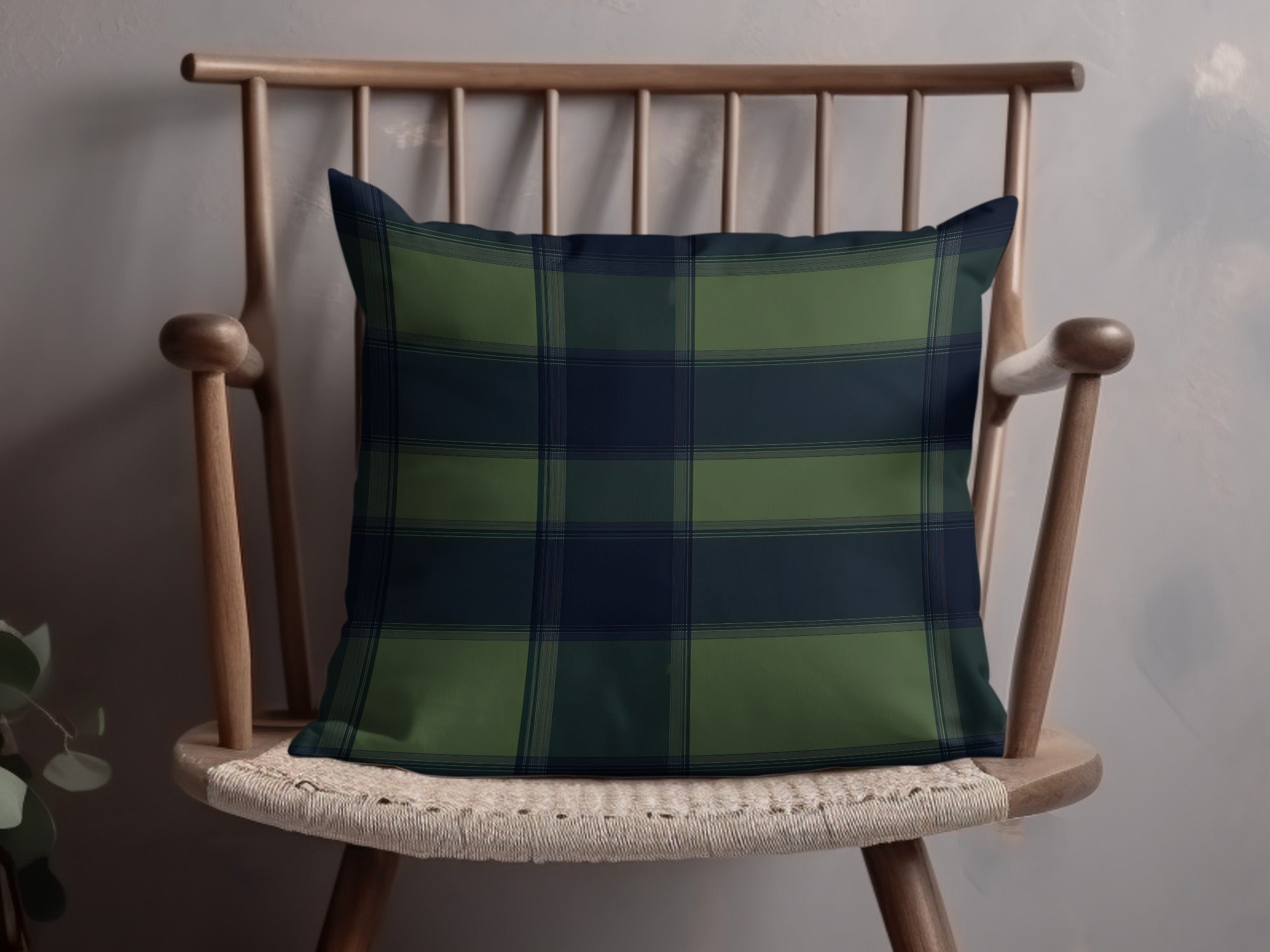 Blue And Green Minimalist Scottish Plaid Seamless Pattern - Moore and Mountain