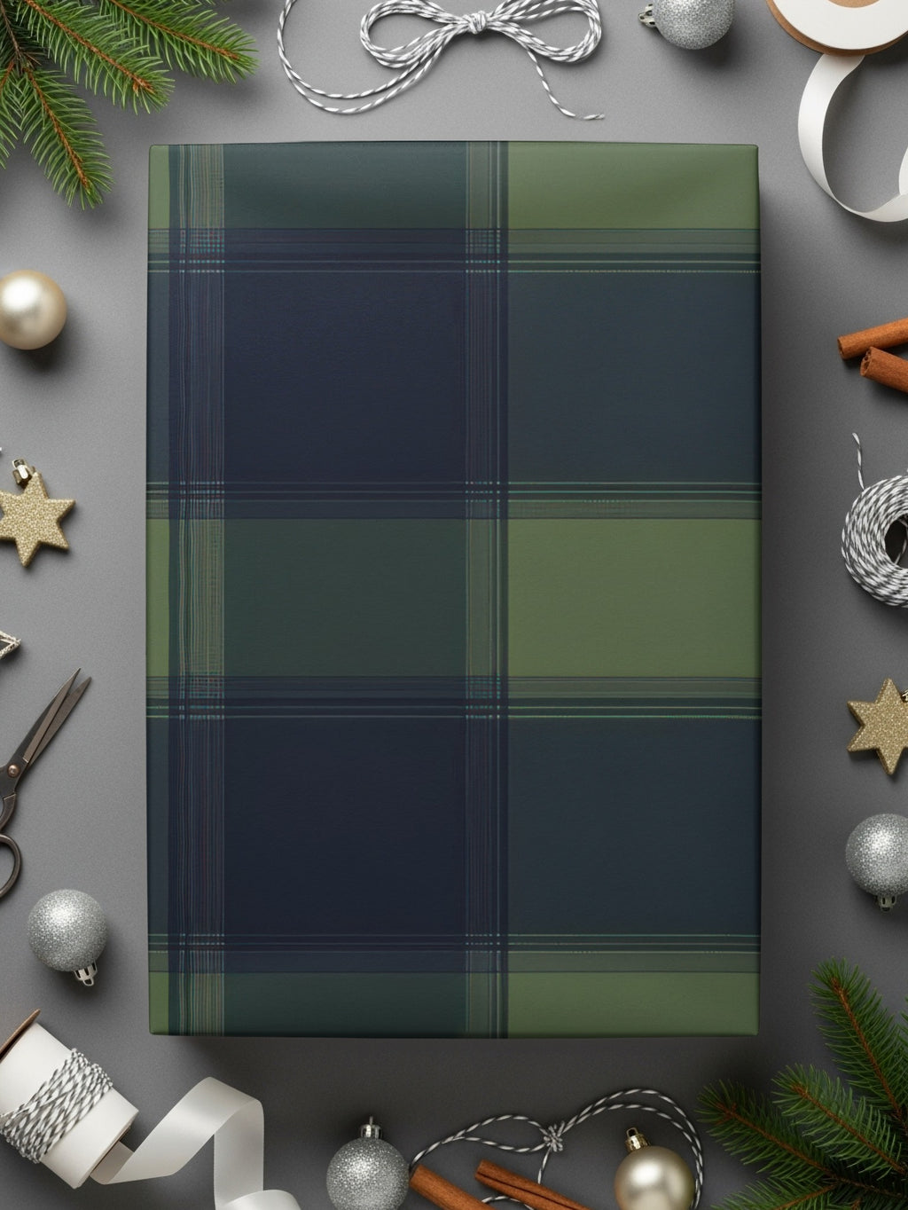 Blue And Green Minimalist Scottish Plaid Seamless Pattern - Moore and Mountain