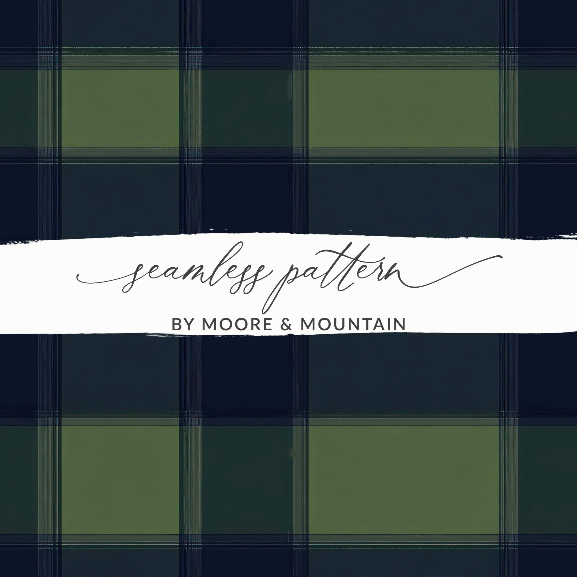 Blue And Green Minimalist Scottish Plaid Seamless Pattern - Moore and Mountain