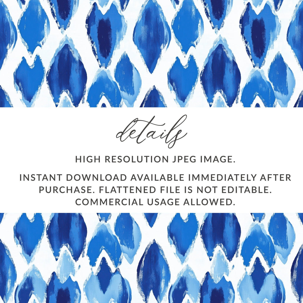 Blue Diamond Shape Abstract Pattern Style Digital Seamless Pattern - Moore and Mountain