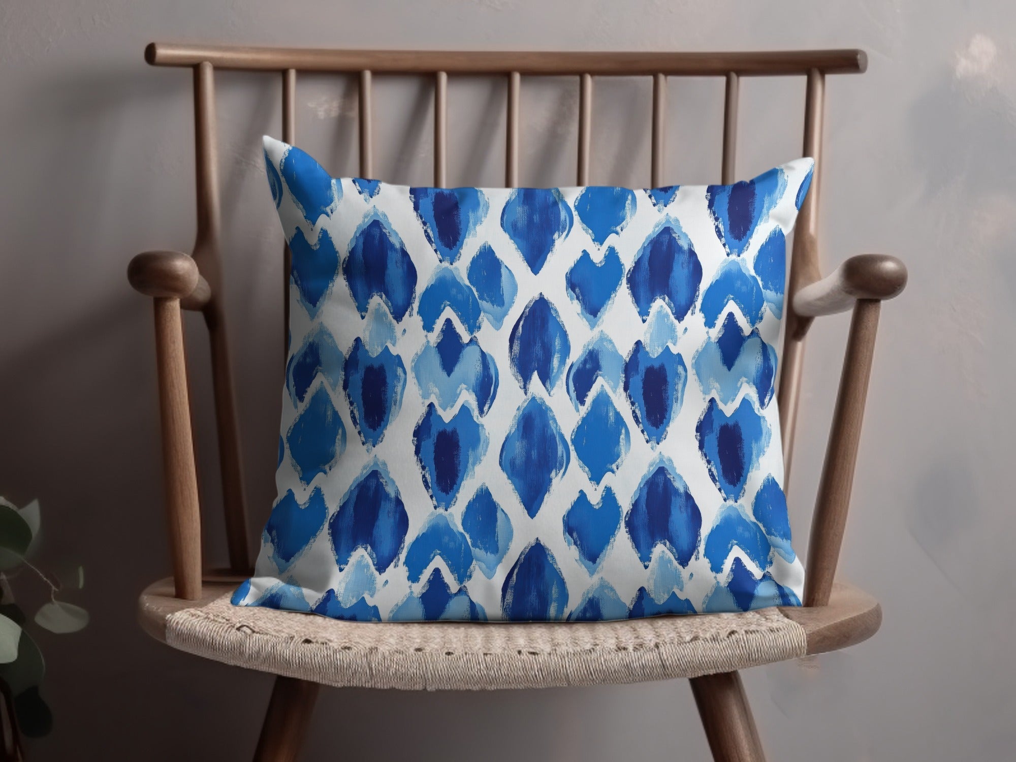 Blue Diamond Shape Abstract Pattern Style Digital Seamless Pattern - Moore and Mountain