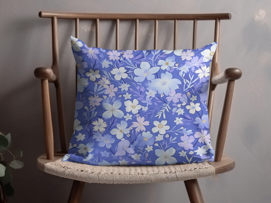 Blue Ditsy Floral Seamless Pattern Background - Moore and Mountain