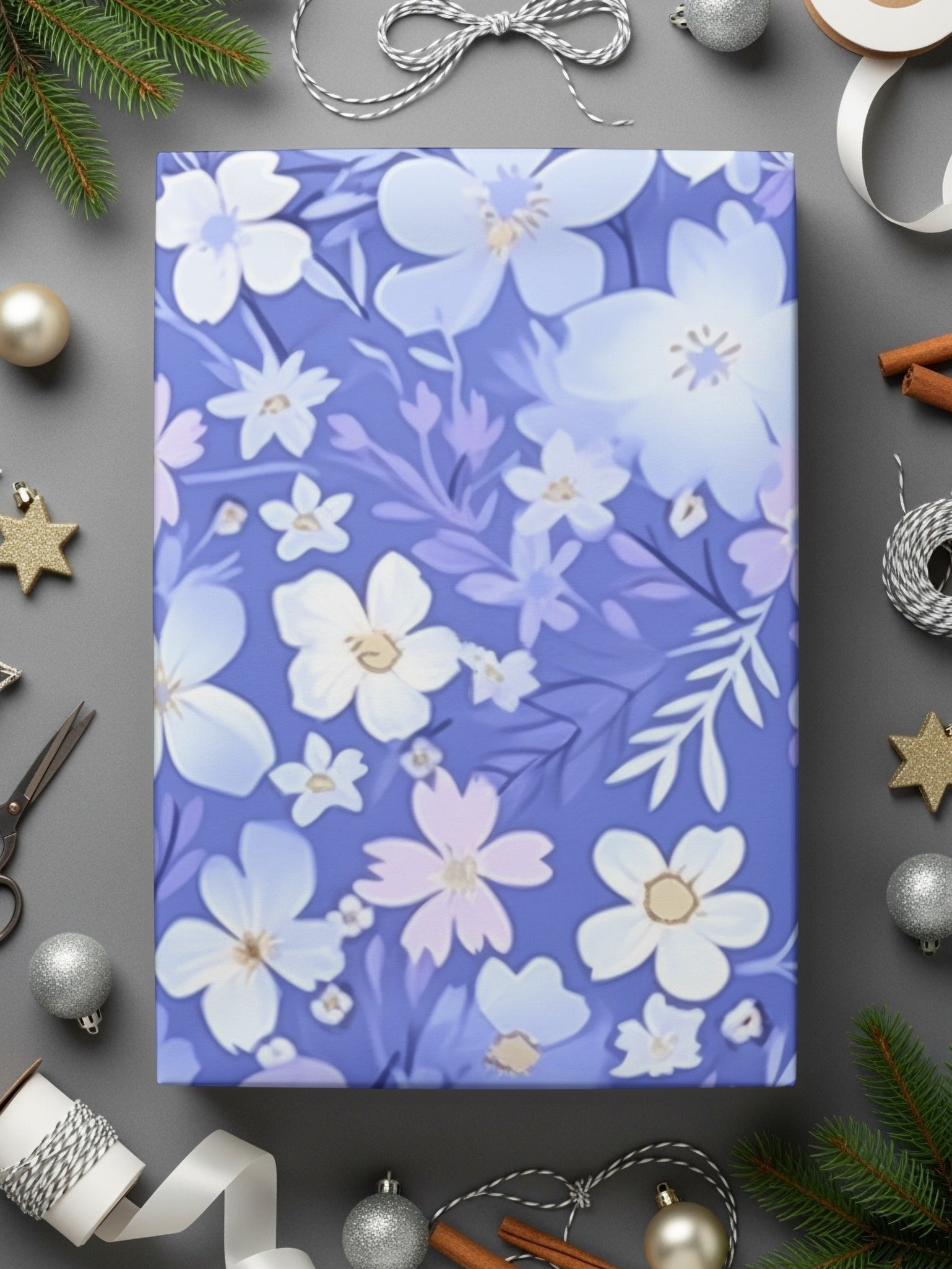 Blue Ditsy Floral Seamless Pattern Background - Moore and Mountain