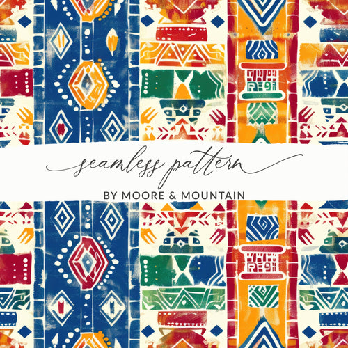 Colorful Seamless Pattern By Moore & Mountain Design