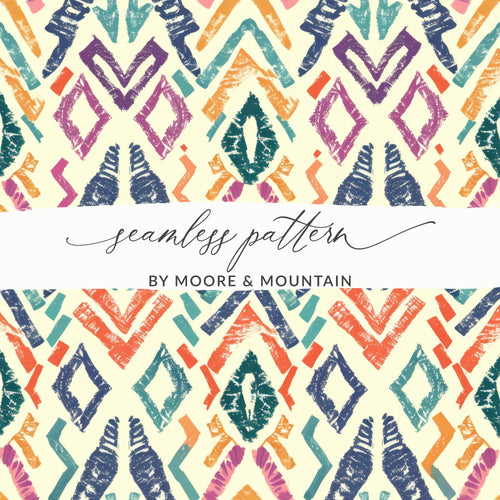 Vibrant Geometric Seamless Pattern by Moore & Mountain