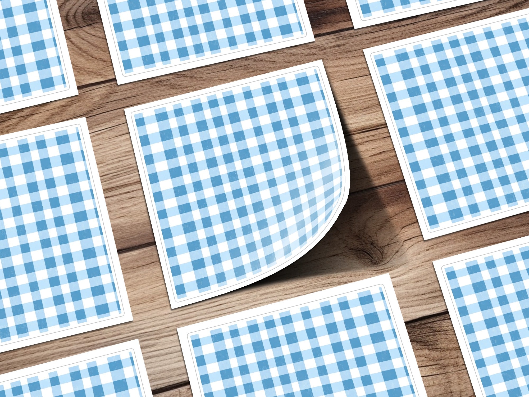 Blue Gingham Digital Paper, Seamless Checkered Pattern, Rustic Background, Scrapbooking Paper, Fabric Design, Cottagecore, Digital Product - Moore and Mountain