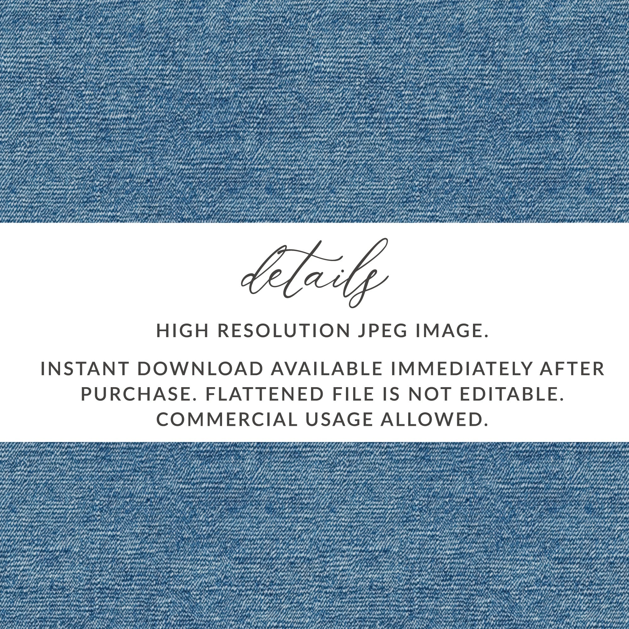 Blue Jeans Texture High Resolution Seamless Denim JPEG - Moore and Mountain