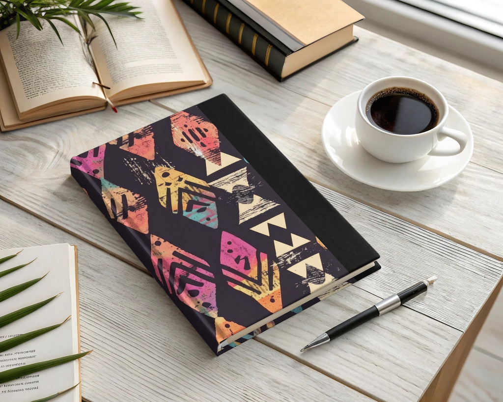 Colorful Geometric Abstract Design Hardcover Notebook