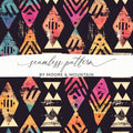 Colorful Geometric Tribal Print Seamless Pattern Design