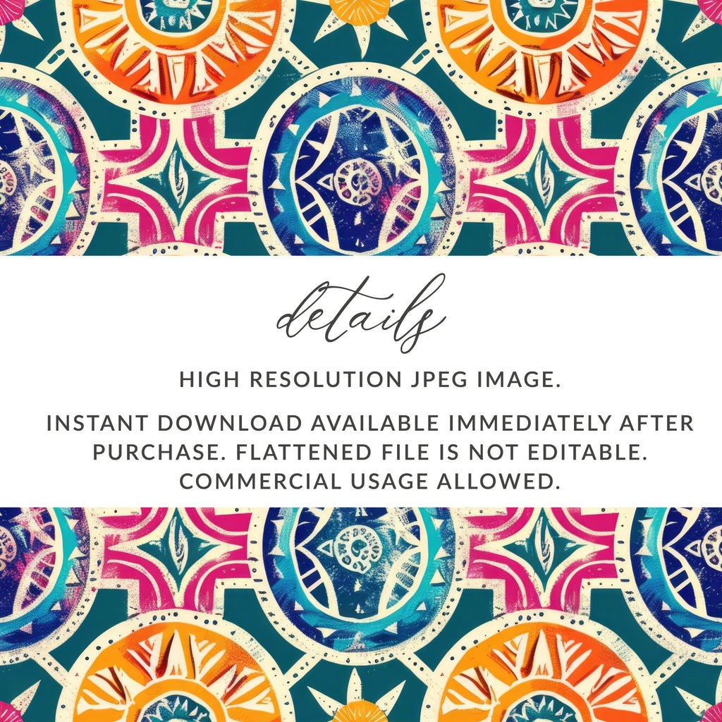 Colorful Mandala Instant Download Digital Art