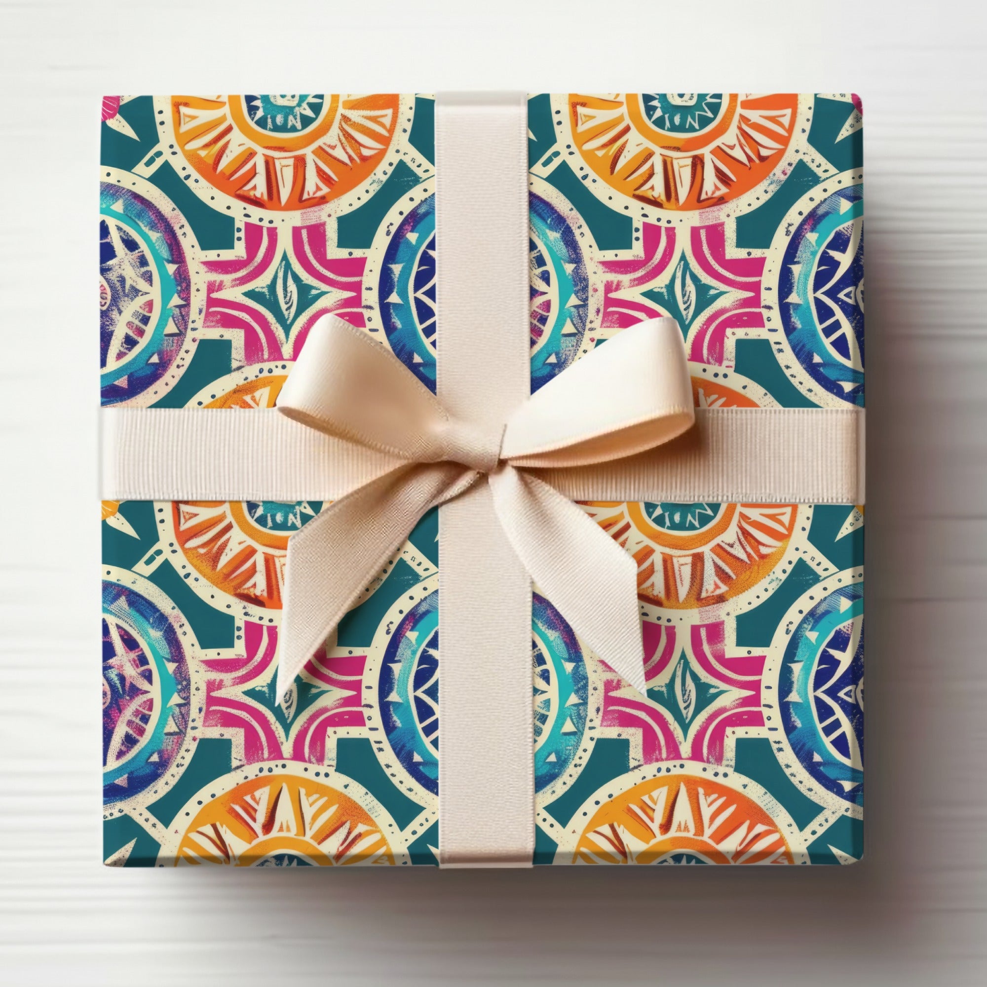 Colorful Geometric Pattern Gift Wrap Product