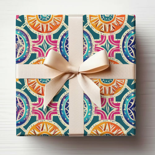 Colorful Geometric Pattern Gift Wrap Product