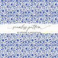 Blue Floral Seamless Pattern by Moore and Mountain Design