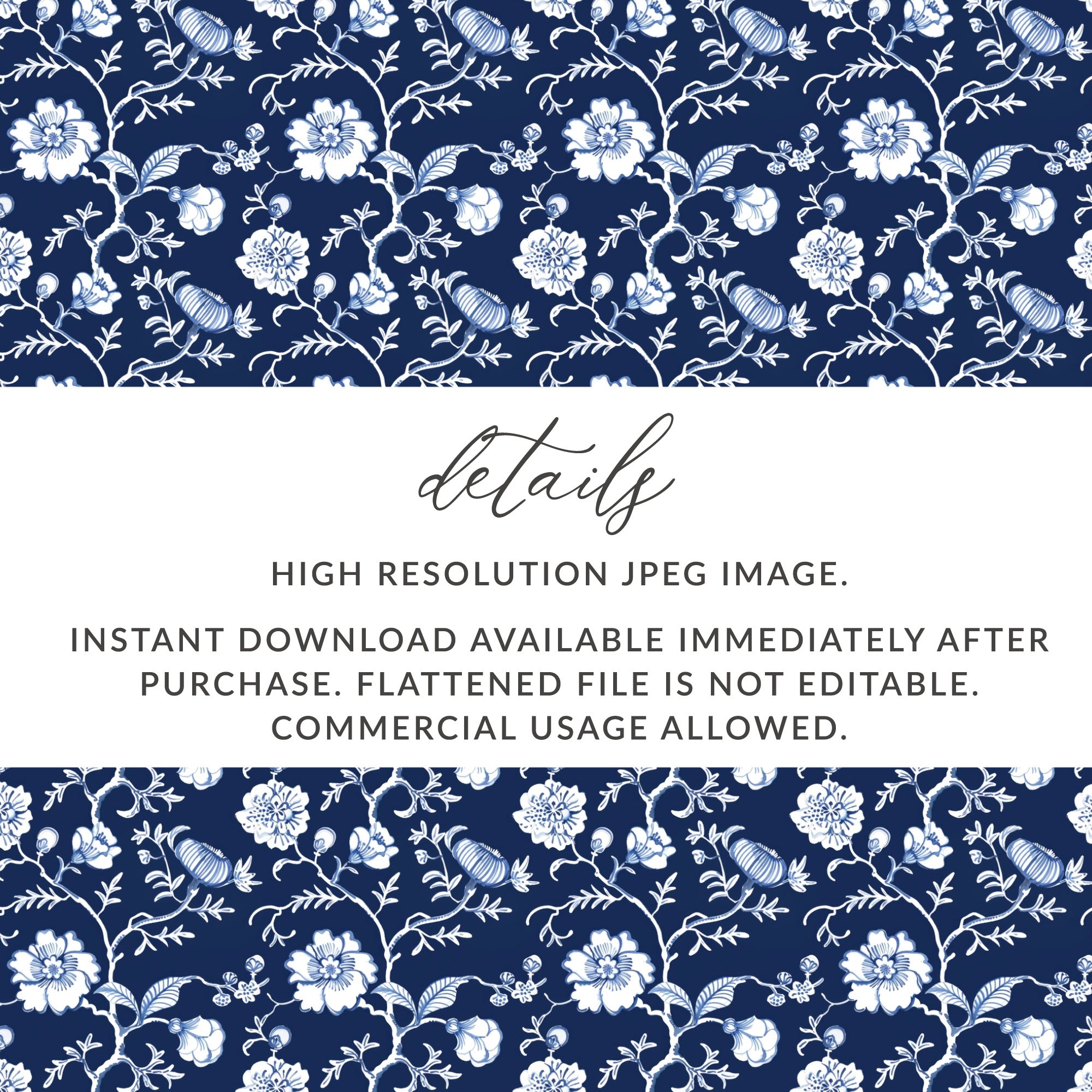 Floral High Resolution JPEG Image for Instant Download