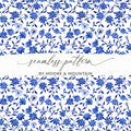 Seamless Blue Floral Pattern by Moore & Mountain