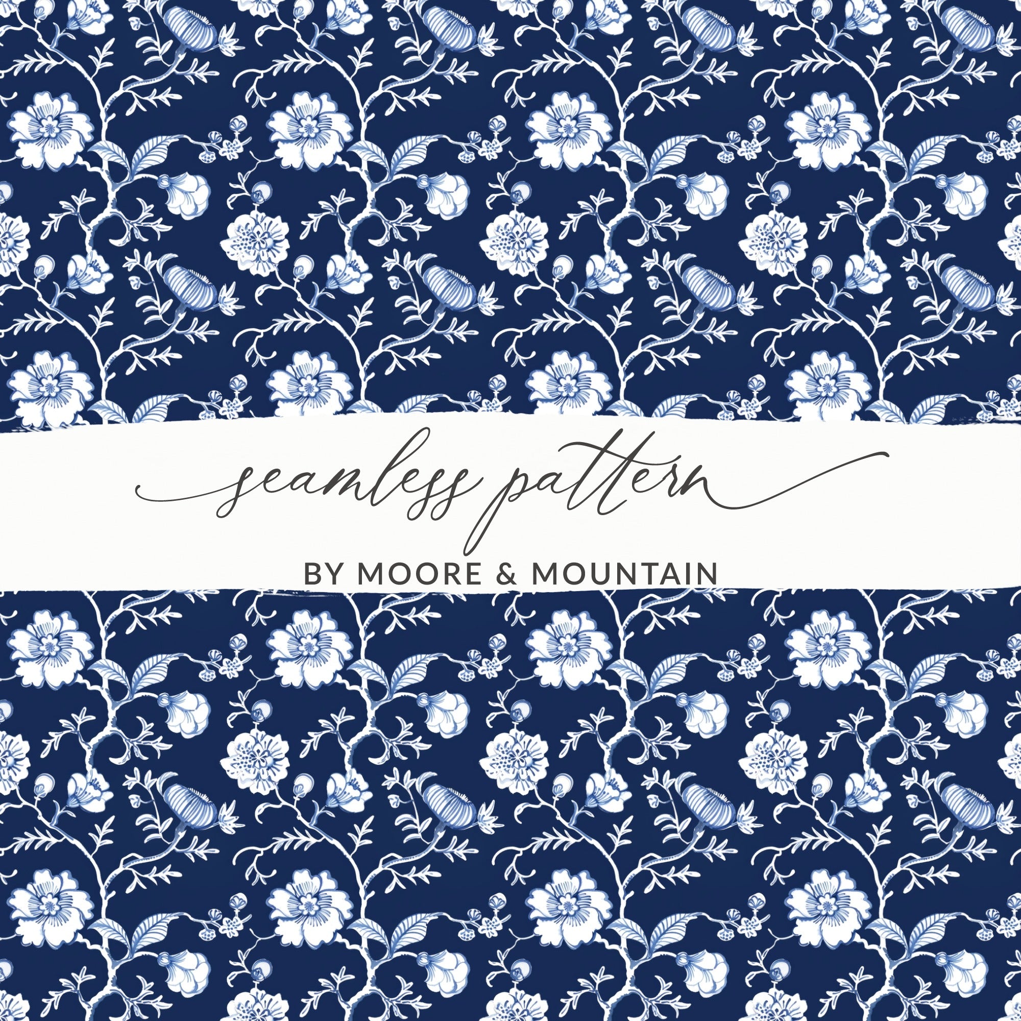 Seamless floral pattern by Moore & Mountain design