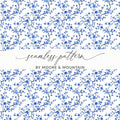 Elegant Blue Floral Seamless Pattern by Moore & Mountain