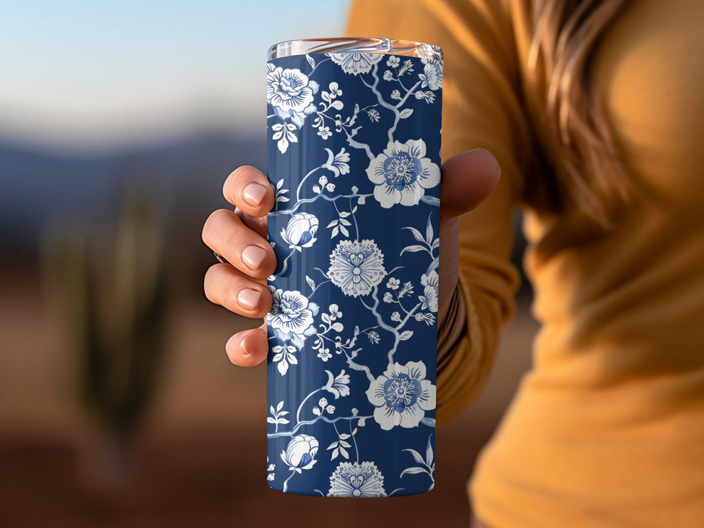 Floral Pattern Insulated Travel Tumbler 20oz Product
