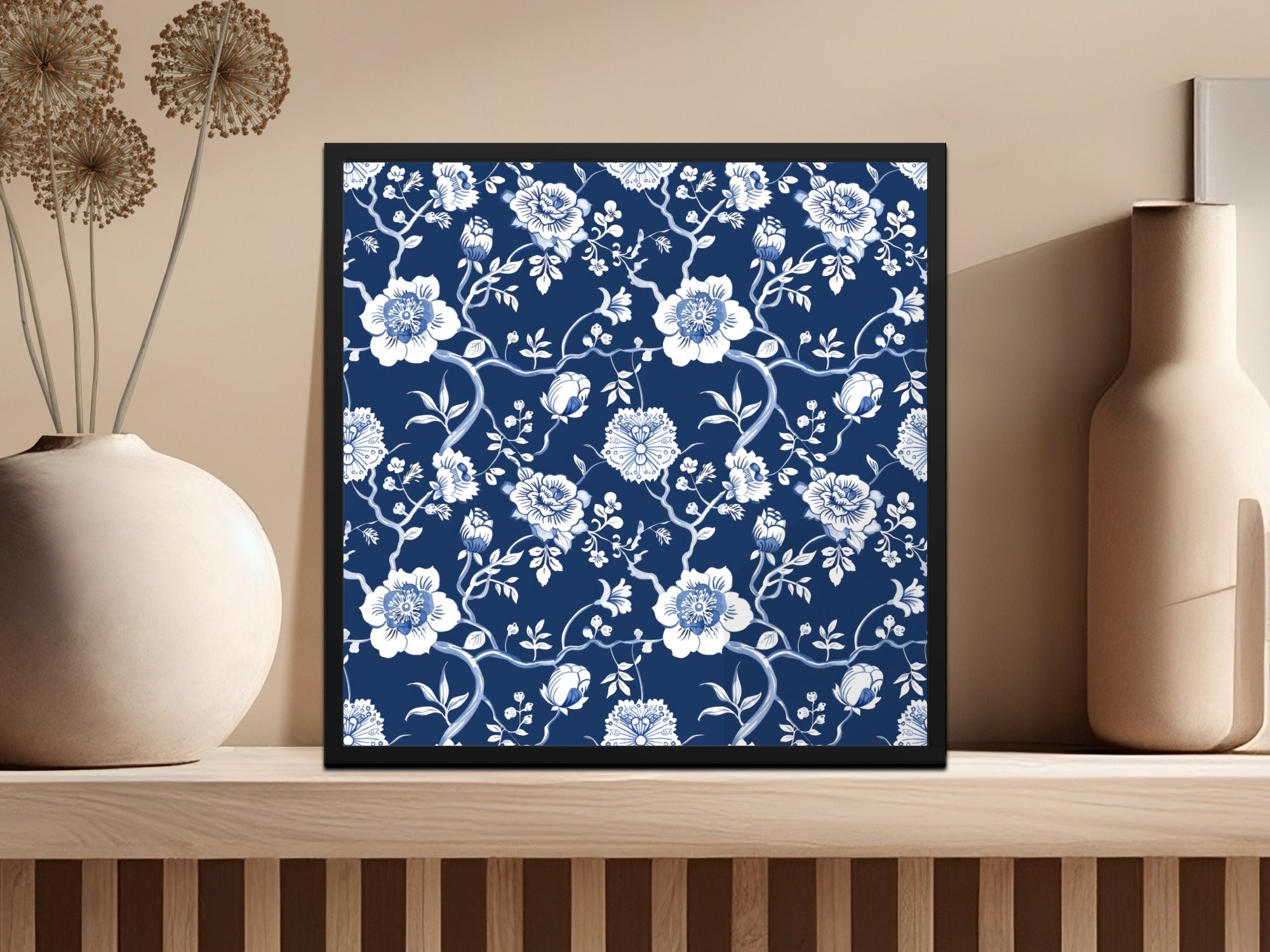 Elegant Floral Patterned Wall Art Decor Product