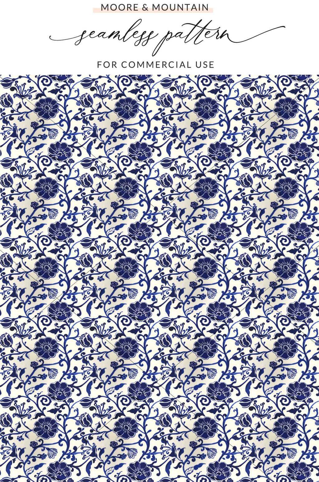 Moore Mountain Seamless Pattern For Commercial Use