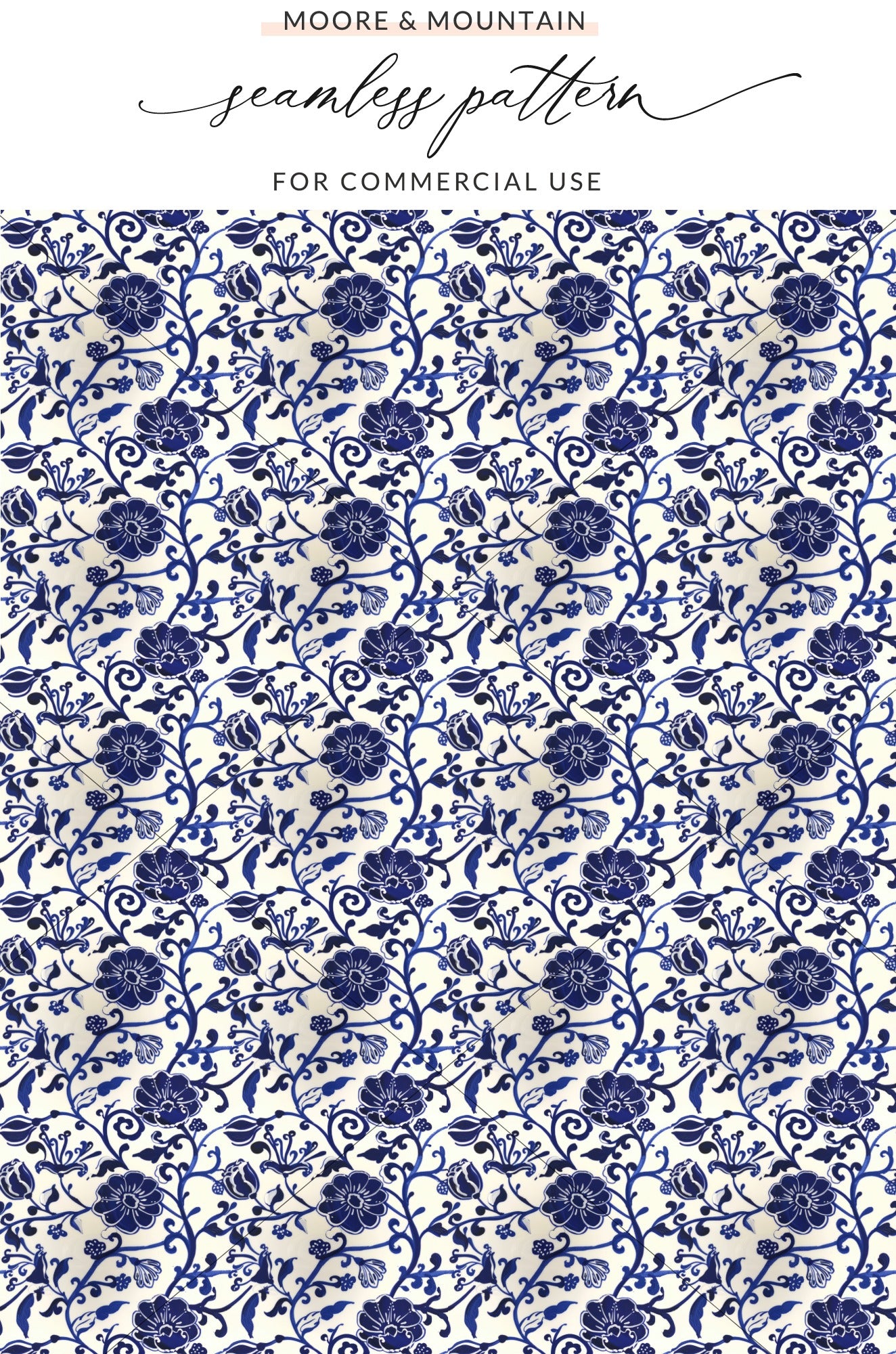Moore Mountain Seamless Pattern For Commercial Use
