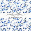 Blue Floral Seamless Pattern by Moore & Mountain Design
