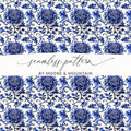 Elegant Blue Floral Seamless Pattern Design for Home Decor