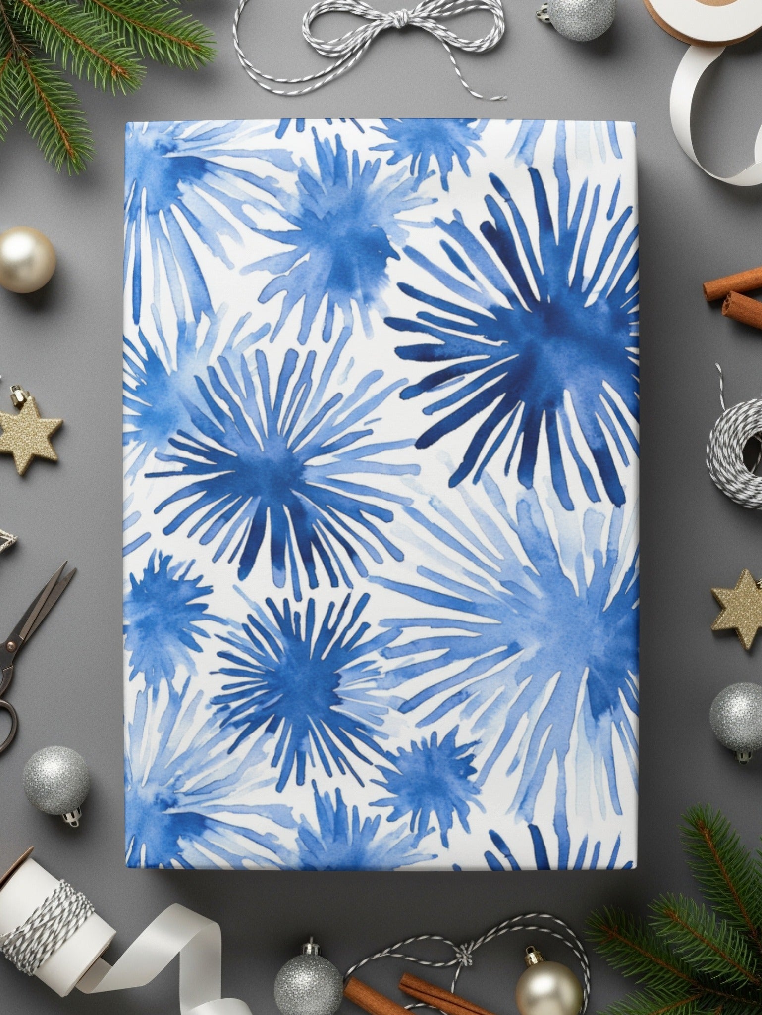 Blue Shibori Indigo Ink Seamless Watercolor Geometric Pattern, Digital Paper, Modern Fabric Design, Repeat Pattern, Indigo Shibori Texture - Moore and Mountain