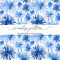 Blue Shibori Indigo Ink Seamless Watercolor Geometric Pattern, Digital Paper, Modern Fabric Design, Repeat Pattern, Indigo Shibori Texture - Moore and Mountain