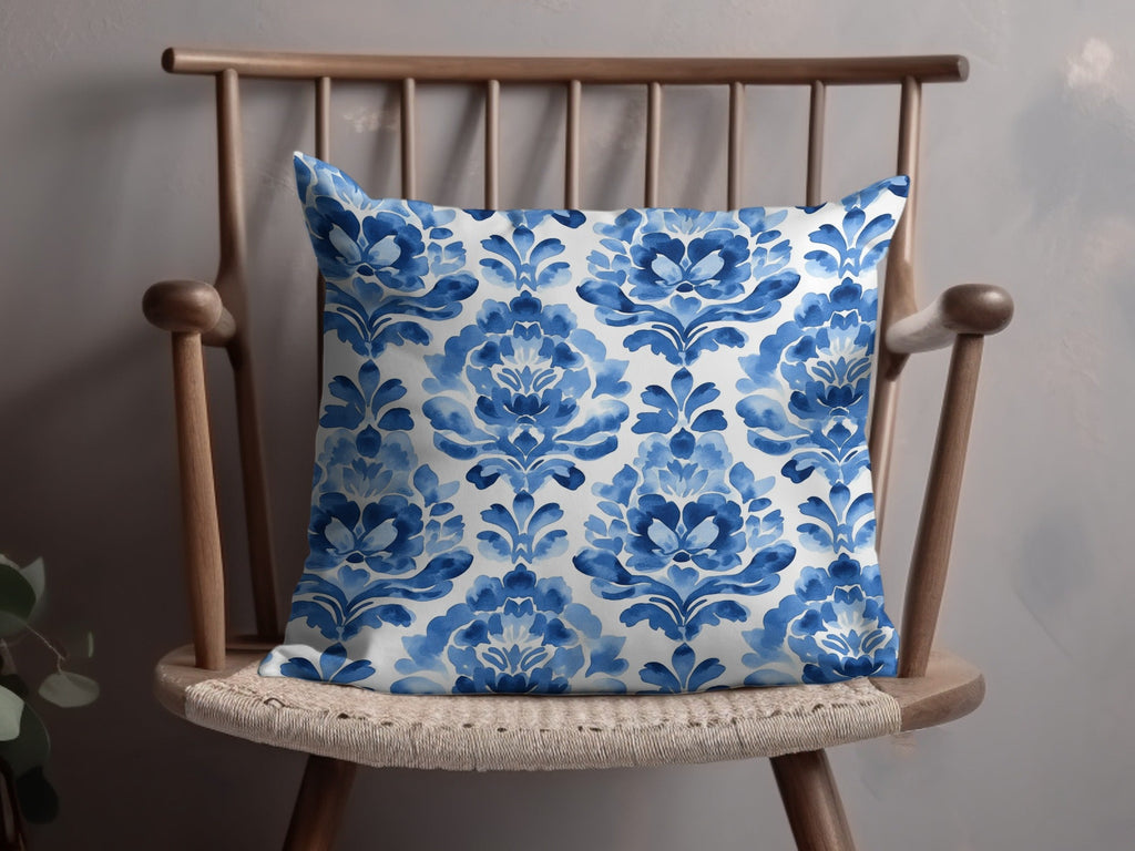 Blue Shibori Indigo Ink Seamless Watercolor Geometric Pattern Digital Product, Floral Damask, Indigo Texture, Fabric Design, Scrapbooking - Moore and Mountain