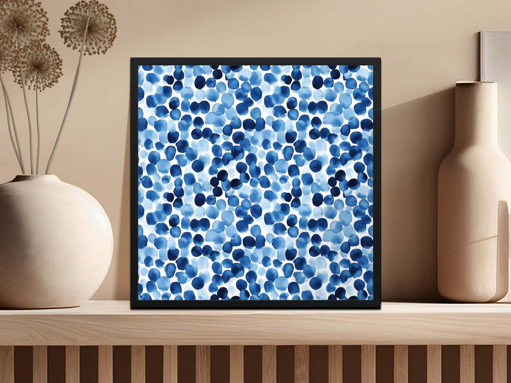 Blue Shibori Seamless Watercolor Geometric Pattern, Indigo Ink Digital Paper, Abstract Blue Texture, Navy Fabric Design, Trendy Print - Moore and Mountain
