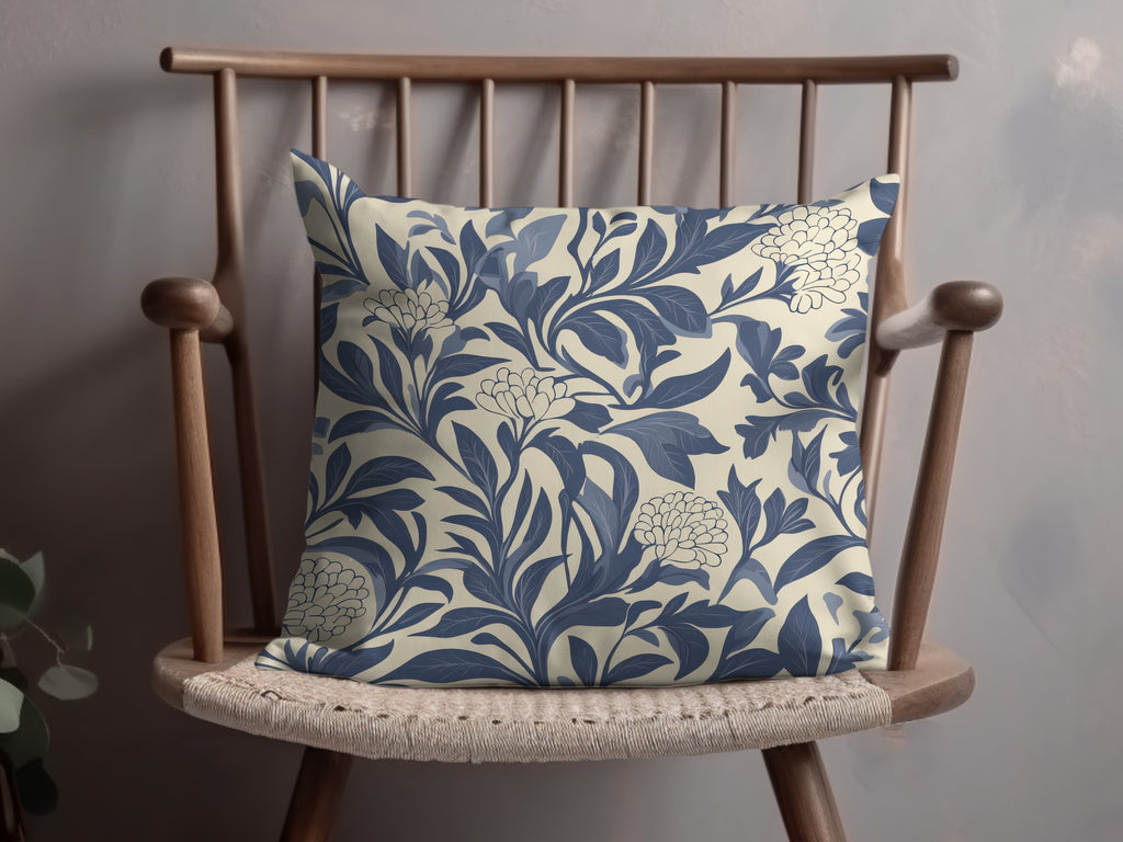 Blue William Morris Larkspur Seamless Pattern Print Digital - Moore and Mountain