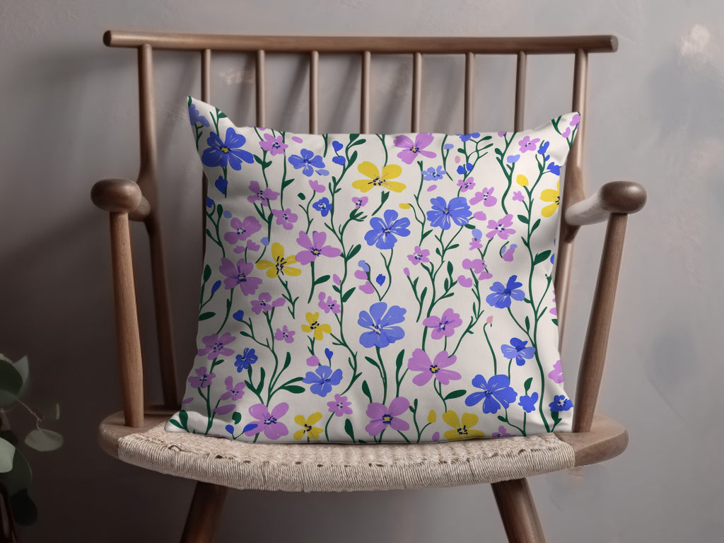 Colorful Floral Patterned Pillow for Home Decor
